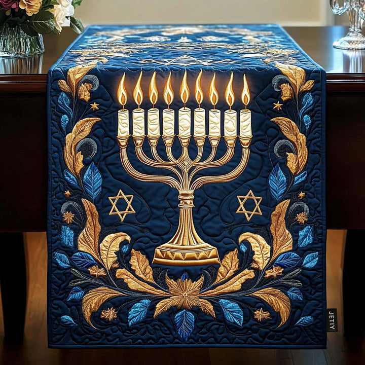 Caminho de mesa acolchoado - Caminho Iluminado