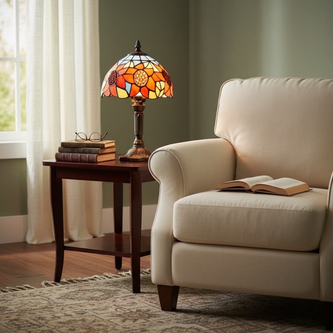 Lâmpada de Mesa Clássica Inspirada no Barroco