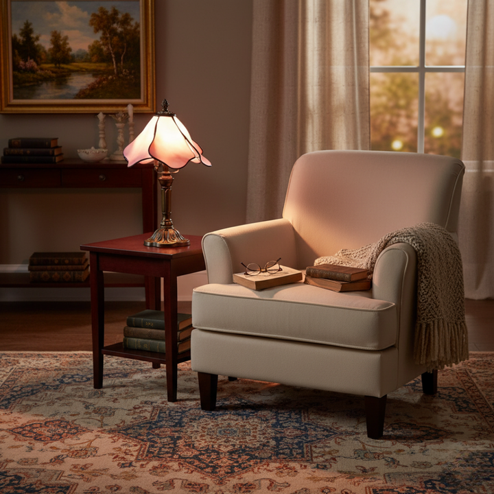 Lâmpada de Mesa LED Artística Inspirada no Barroco