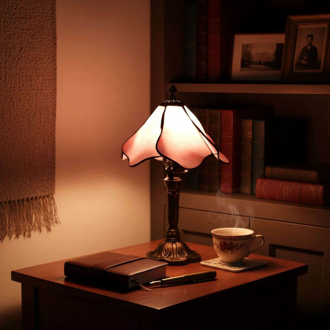 Lâmpada de Mesa LED com Toque Artístico Barroco