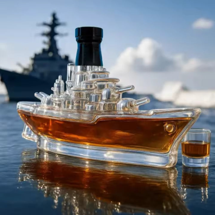 Barco Militar Garrafa de Whiskey
