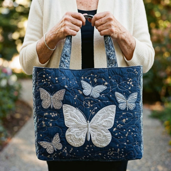 Mala Artesanal Borboleta Prateada