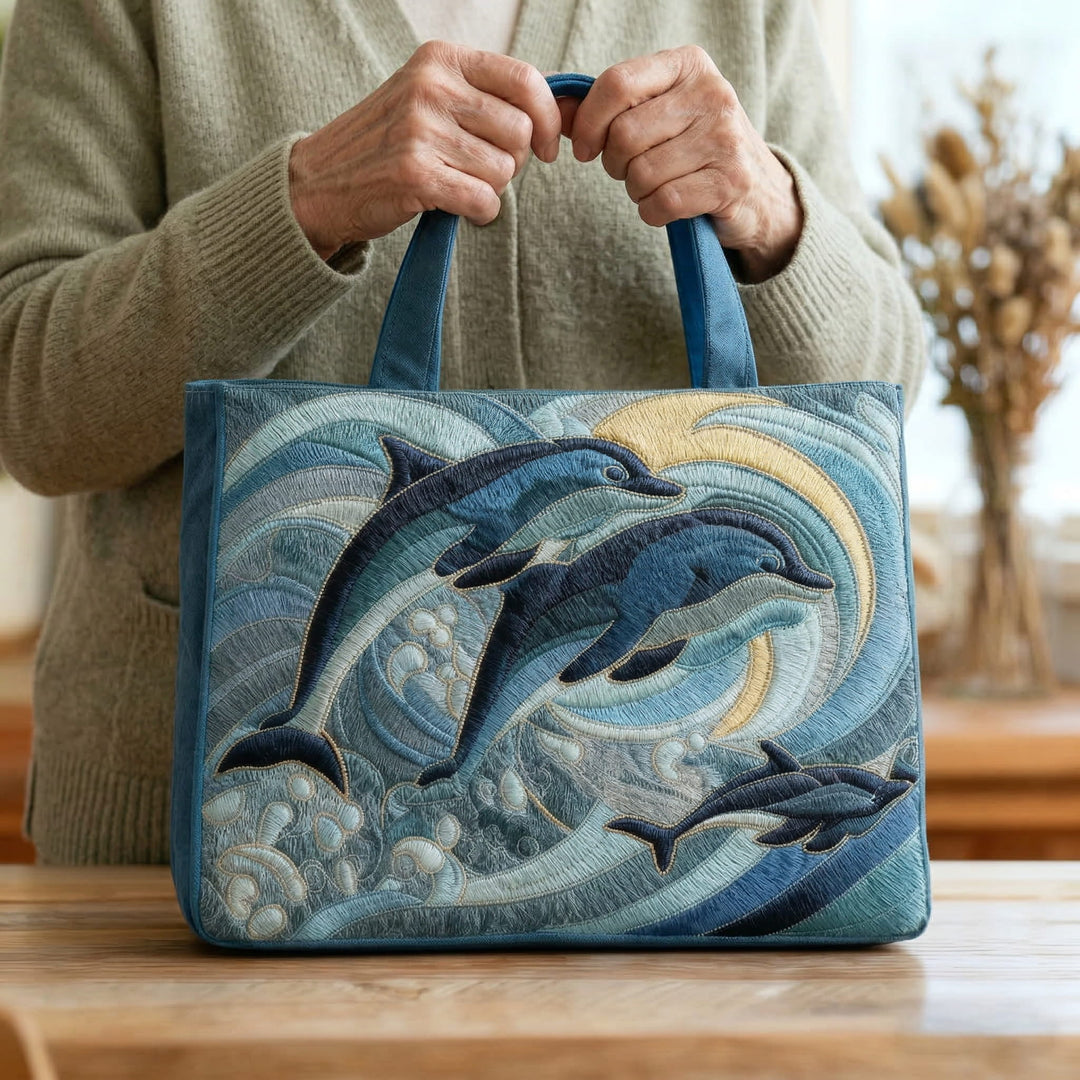 Mala Artesanal Oceano Golfinho