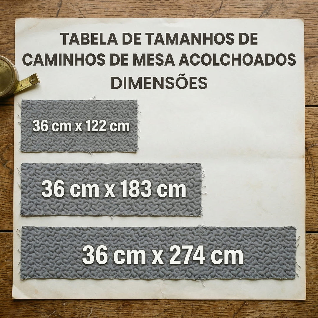 Caminho de mesa acolchoado - Arte Equestre