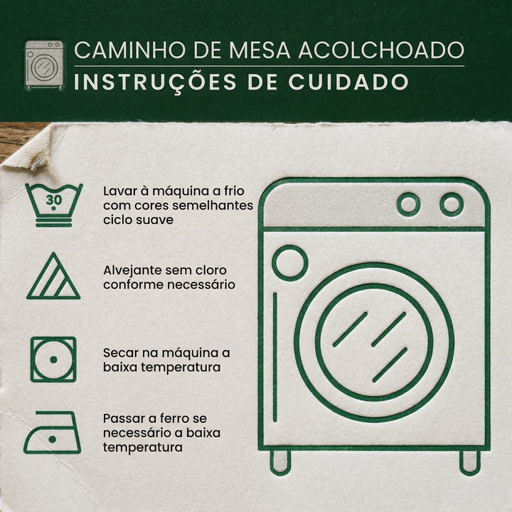 Caminho de mesa acolchoado - Camadas de Amor